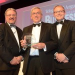Brian Cooper, of Airedale Springs, being presented with the award for Employer of the Year with Telegraph and Argus editor Perry Austin-Clarke, and Paul Young, of Gordons Solicitors