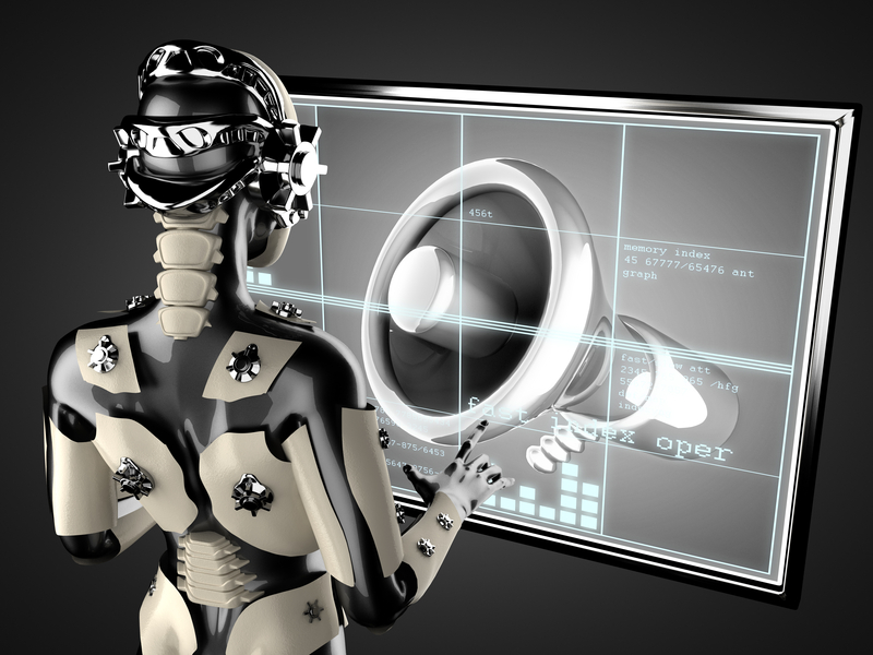 Robot looking at and touching touch-screen diagram