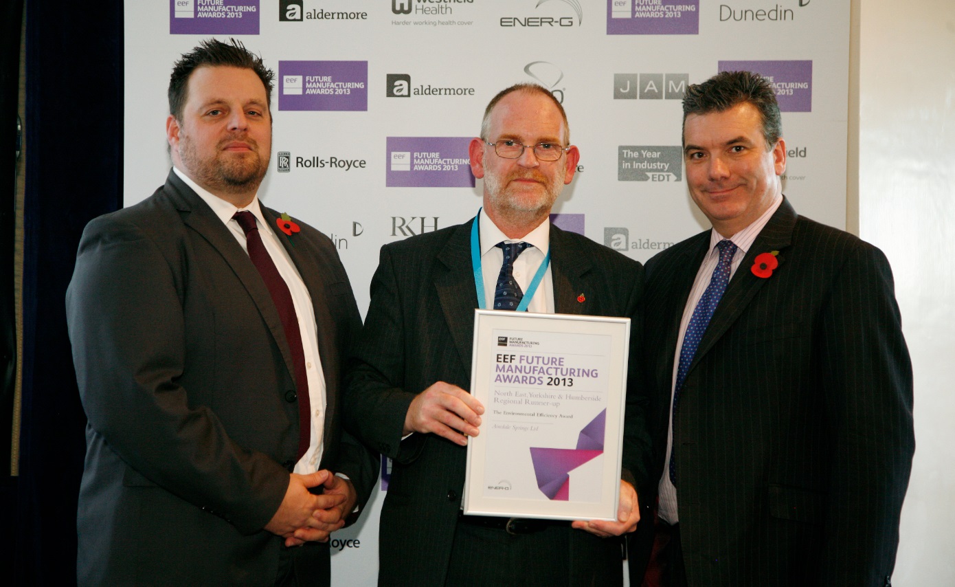 Airedale chairman and colleagues showing their EEF Environmental Efficiency Award