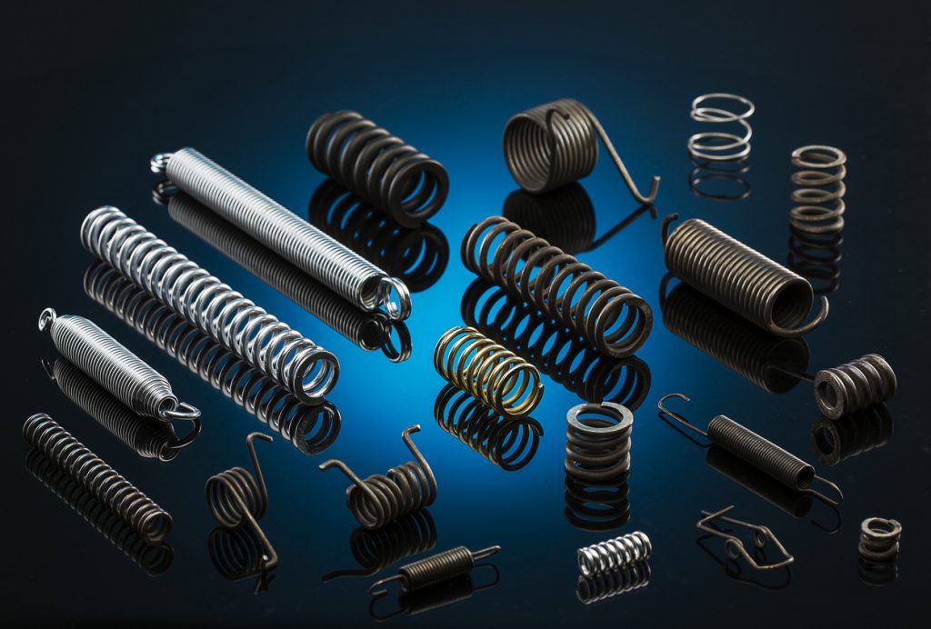 different types of metal springs or coil springs