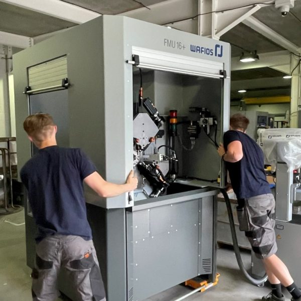 Wafios FMU 16+ CNC machine being installed at Airedale Springs