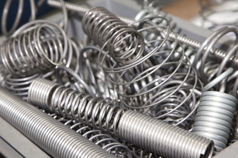 close up of springs