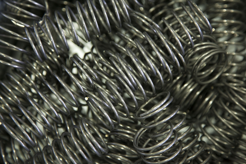 close up of springs