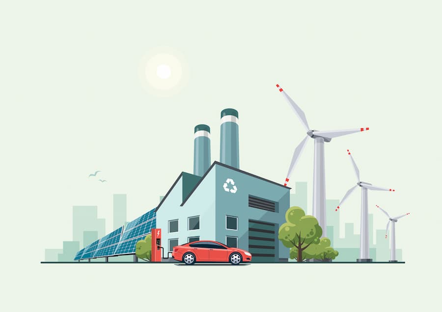 Vector Image of factory