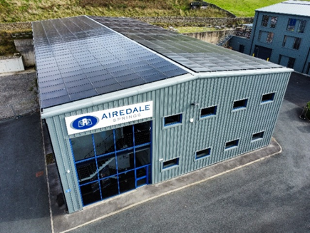 the spring works - airedale springs with solar panels on the roof