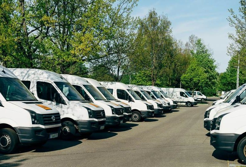 Fleet of vans
